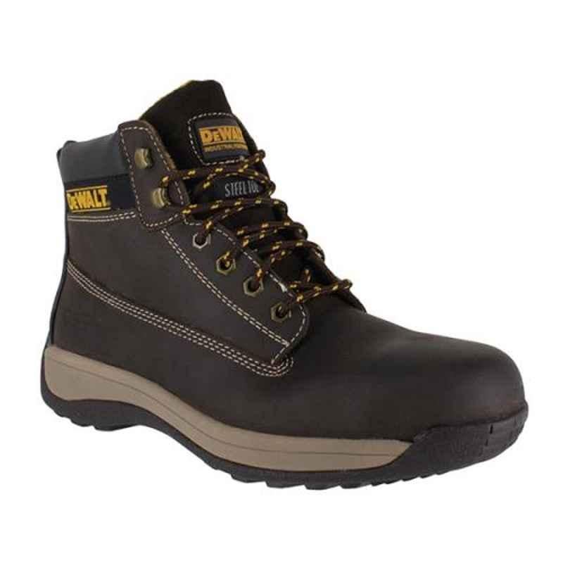 Dewalt 60011-104-46 Full Grain Leather Apprentice Brown Safety Shoes, Size: 46