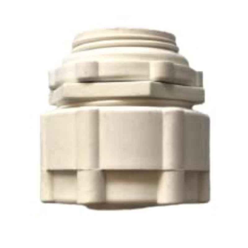 Reliable Electrical 20mm PVC White Flexible Pipe Adaptor (Pack of 5)