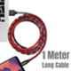 Crossloop 2.4A 1m Red, Black & Grey C-Type USB Cable, CSLT02