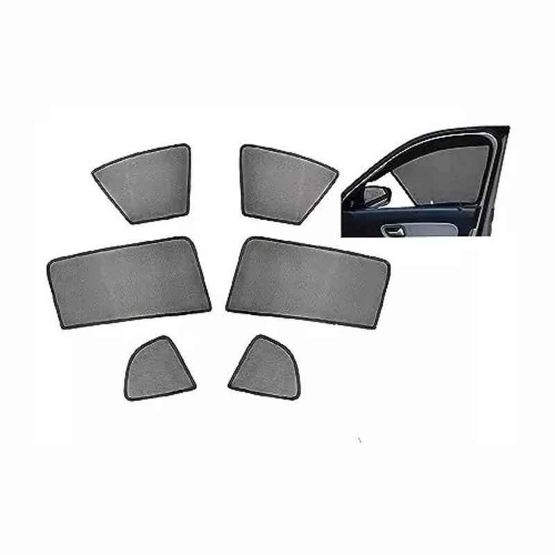 Trac Zipper Magnetic Car Sun Shades Curtain For Toyota Innova Model Year-2004,2015 (Pack of 6)