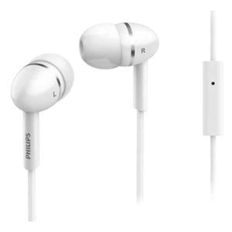Philips White Headphone With Mic SHE1455WT