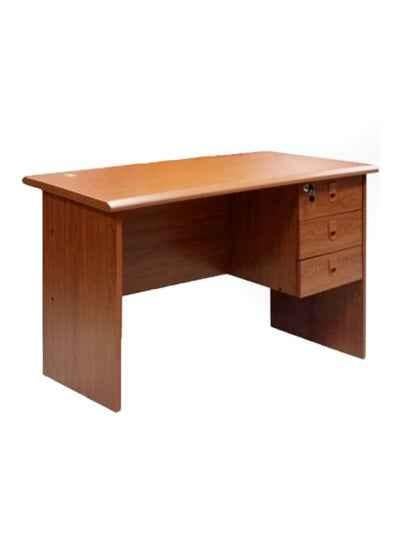 Wood office desk store with drawers