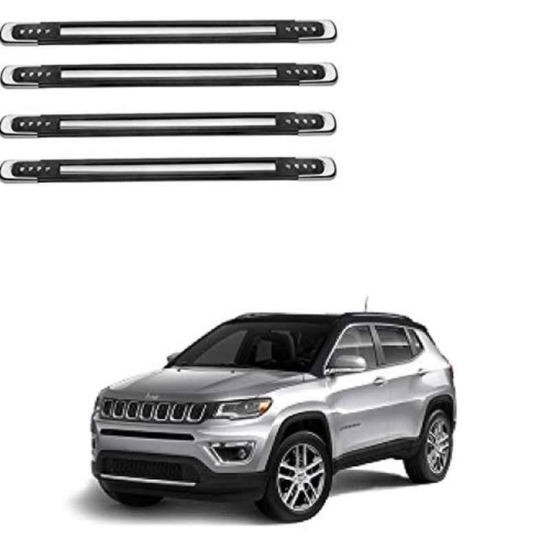 Kozdiko 4 Pcs Designer Black Bumper Protector Set for Jeep Compass