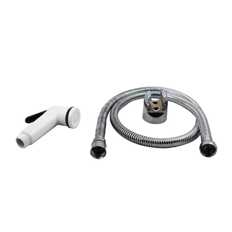 Elegant Casa Siko 1817 ABS Health Faucet with Wall Hook & 1.5m Stainless Steel Chrome Finish Hose