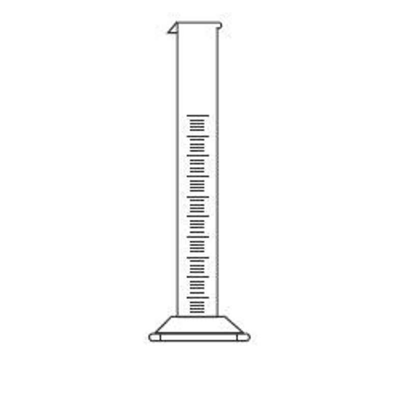 Axiva 250ml Touff Hexagonal Base Measuring Cylinder, MCH0250 (Pack of 10)