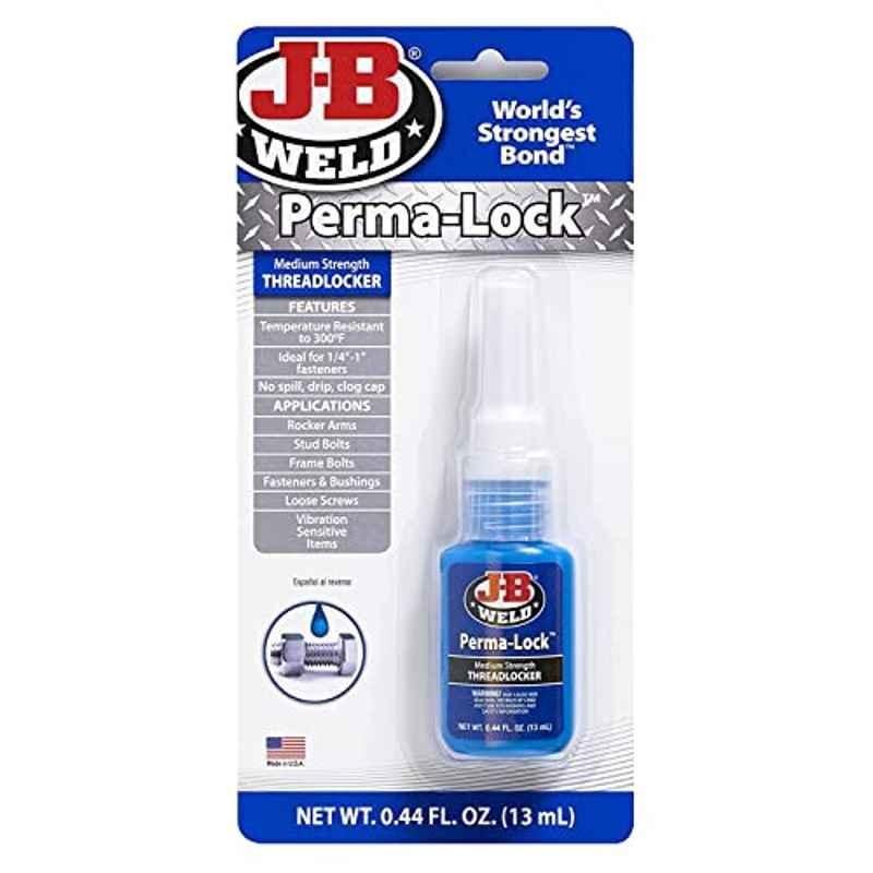 J-B Weld 13ml Blue Perma-Lock Medium Strength Thread locker, 24213
