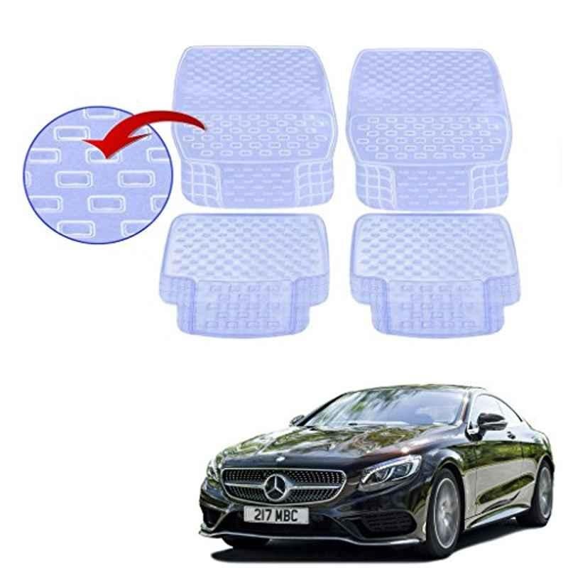 Kozdiko 93043 4 Pcs Rubber & PVC Clear Car Floor Mat Set for Mercedes Benz S-Class