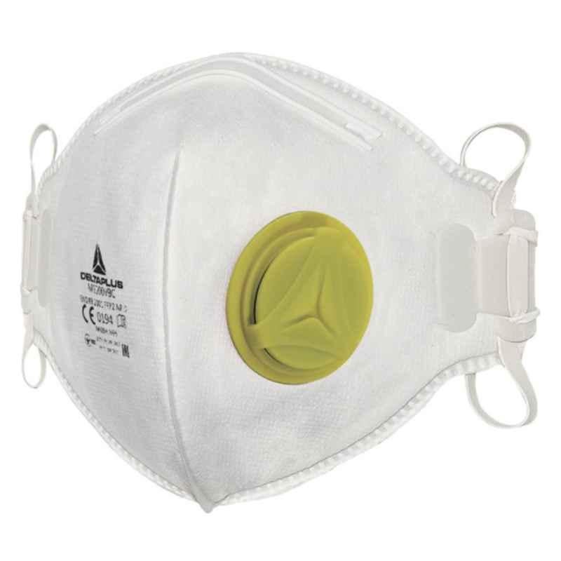 Deltaplus FFP2 M1200VP Non Woven Synthetic Fibre White Disposable Mask (Pack of 10)