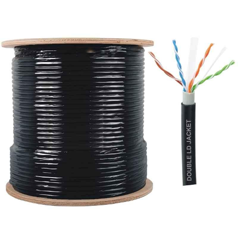 Tricom 650MHz 100W PoE++ RJ45 UTP Molded Cat 6 Pure Copper Cable, Lenth: 305 m
