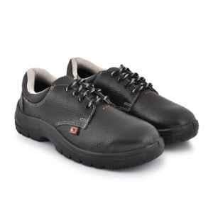 Dyke Prime SD Leather Steel Toe Black Work Safety Shoes, Size:7