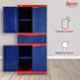 Supreme Fusion-2 MDR 1 Plastic Coke Red & Blue Multipurpose Cupboard with 1 Sliding Drawer Storage, Fusion02MDR1-RB