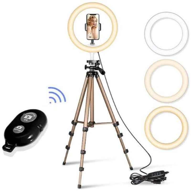 Desktop Selfie 10” Ring Light With Tripod Stand & Phone Holder For  Photography Live Stream | Konga Online Shopping
