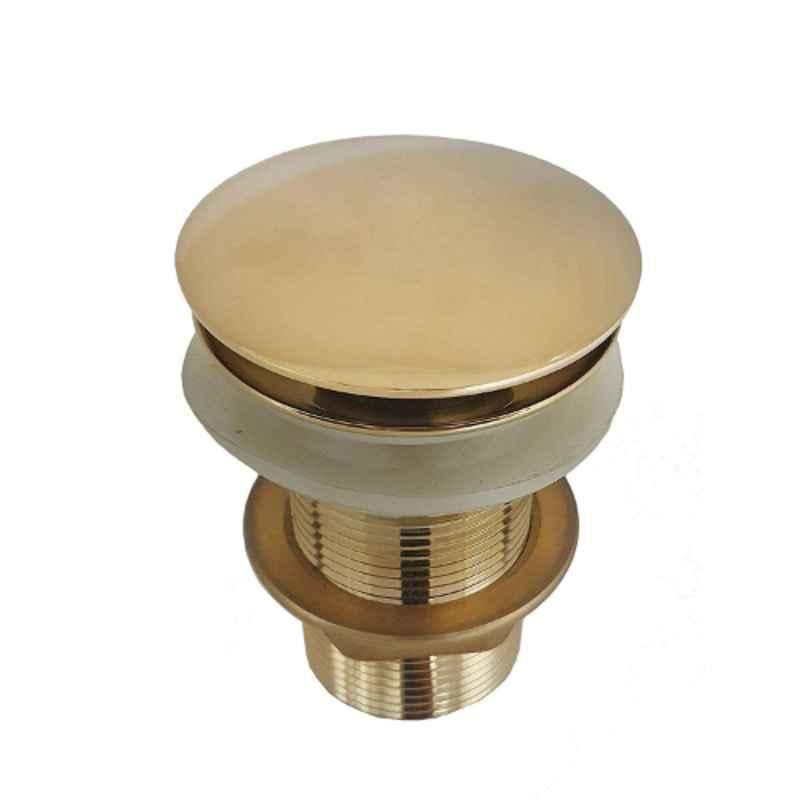 Bassino 6 inch Brass Gold Pop-Up Full Thread Waste Coupling, WC-G6