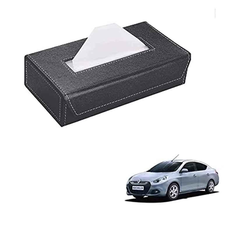 Kozdiko 100 Pulls PU Leather Grey Car Tissue Paper Box with 200 Sheets for Renault Scala