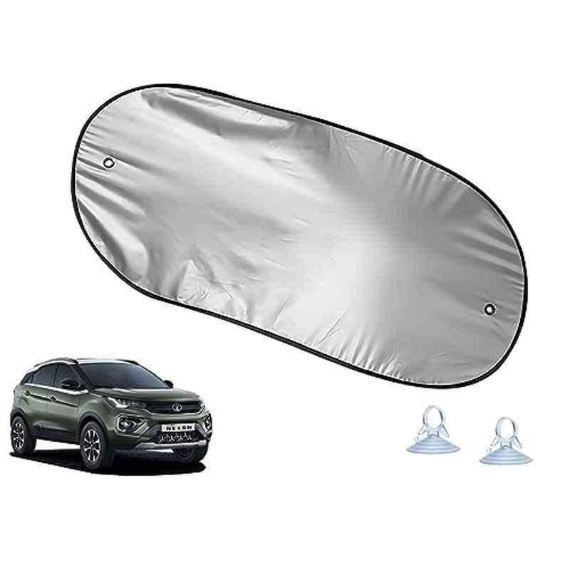 Buy Auto Pearl Polyester Black Silver Rear Window Sun Shade Curtain with Storage Pouch for Tata Nexon 2020 Online At Price 305