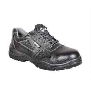 Coffer Safety Leather Black Steel Toe Men's Safety Shoes, 1092, Size: 5