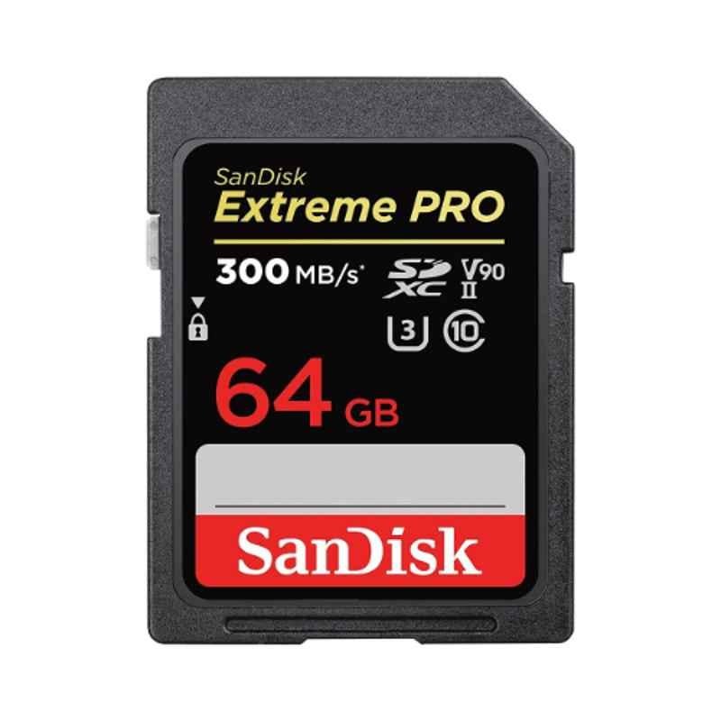 SanDisk Extreme PRO 64GB Black SDXC UHS-II Camera Card, SDSDXDK-064G-GN4IN