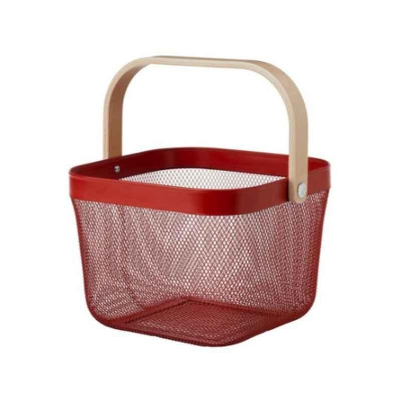 Risatorp Red Portable Storage Basket, 25x26x18cm