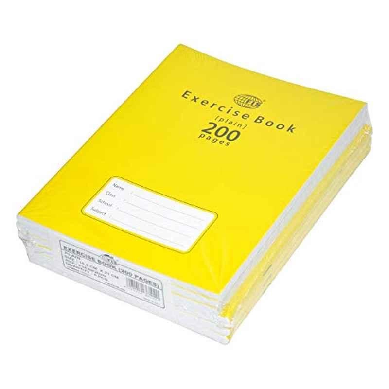 FIS 200 Sheets A4 Plain Exercise Book, FSEBP200N (Pack of 6)