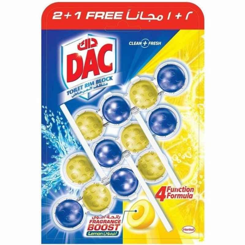 Dac Power Active Toilet Rim Block, Lemon, 50GM, 2+1 Free