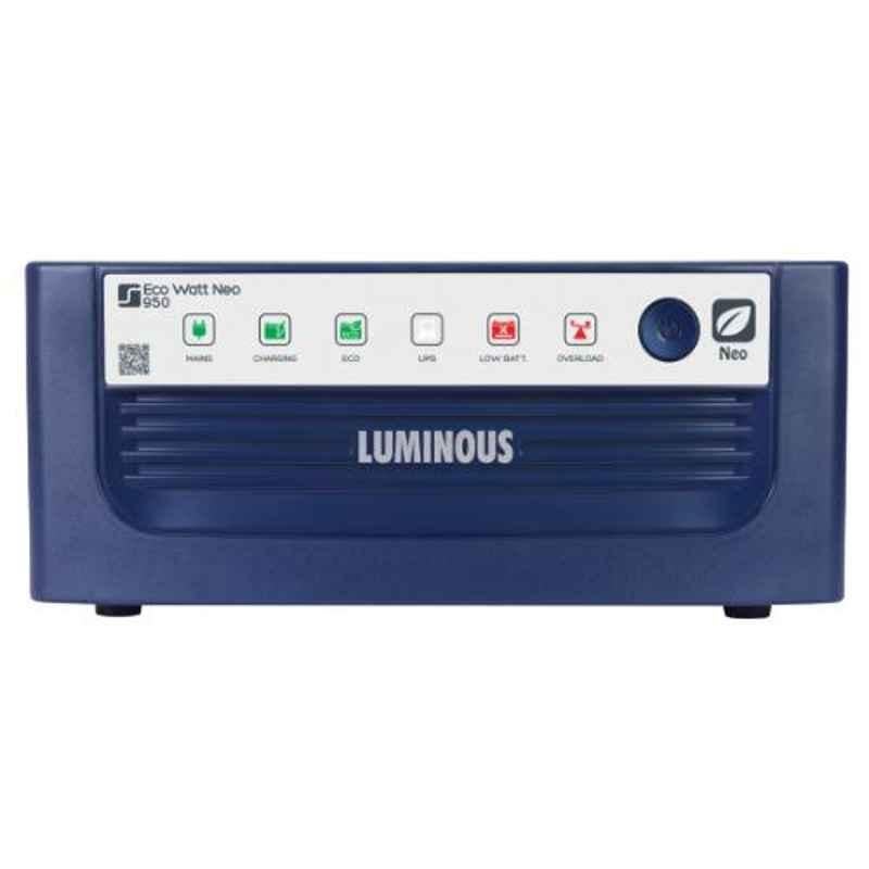 Luminous Eco Watt Neo 950 850VA/12V Square Single Battery Wave Inverter for Home, Office & Shops, F03195004851