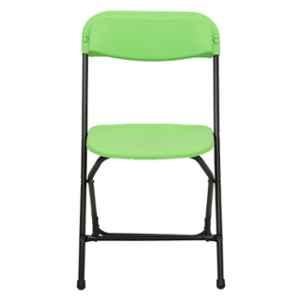 Supreme Amity 120kg Metal & Plastic Parrot Green Folding Premium Chair without Arm