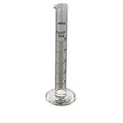 ABGIL 5ml Borosilicate Glass Round Base Cylinder Graduated Single Metric Scale with Pour Out, ABG1167