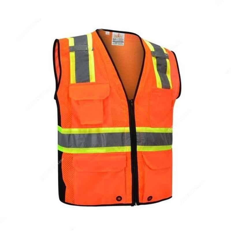 Empiral Glow E108072905 Mesh Orange Safety Vest, Size: XXL