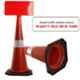 Ladwa 750mm Red & Black PVC Traffic Safety Cones with 2m Chain, 2 Hooks & 1 Sign Plate (Pack of 2)