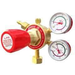 Seema 1mᶾ/h Forged Brass Single Stage Heavy Duty Double Gauge LPG Pressure Regulator, S.S.DG.HD.LPG-7 (ISI Certified)