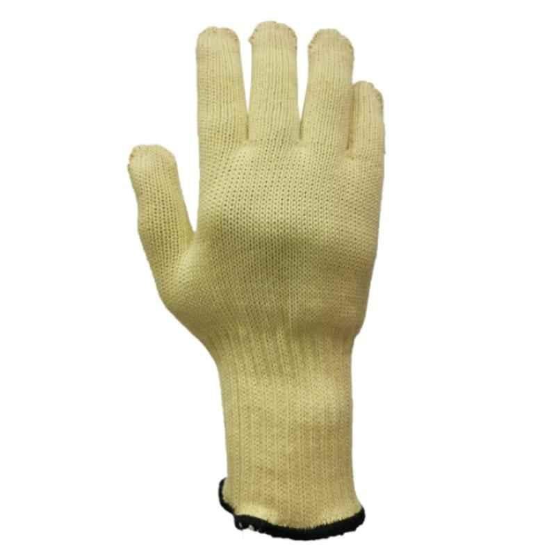 Deltaplus Cotton Yellow Heat Resistance Safety Gloves, KPG1009, Size: 9