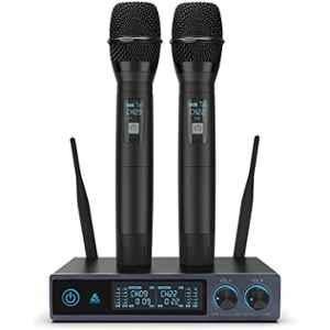 Audio Array 600Ohms UHF Dual Wireless Premium Metal Microphone, AM-W14