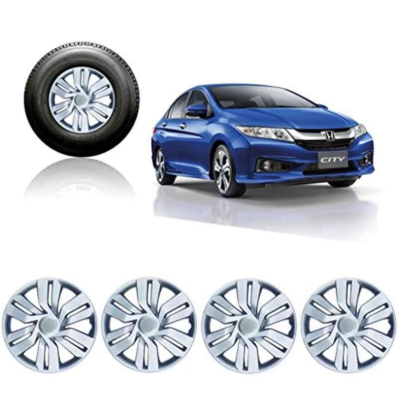 Auto Pearl 4 Pcs 15 inch Silver Car Wheel Cover Set for Honda City New-picture-23