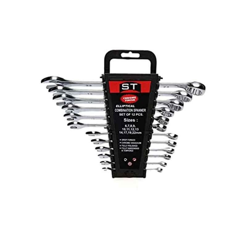 American Mechanix Crv Combination Spanner Set, 12 PCS , 2200-57