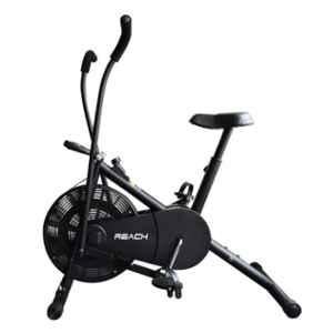 Reach AB-110 Alloy Steel Black Upright Air Bike Exercise Fitness Cycle with Moving Handle