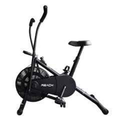 Reach AB-110 Alloy Steel Black Upright Air Bike Exercise Fitness Cycle with Moving Handle
