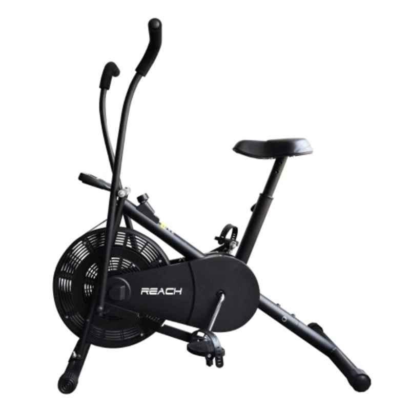 Reach AB-110 Alloy Steel Black Upright Air Bike Exercise Fitness Cycle with Moving Handle