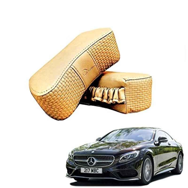 Kozdiko 2 Pcs Memory Foam Beige Luxurious Neck Rest Set for Mercedes Benz S-Coupe, koz_35299