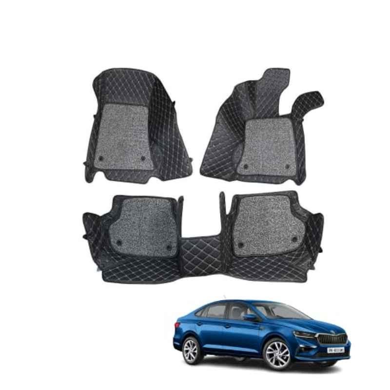 Kozdiko 7D Luxury Car Foot Mat Set for Skoda Slavia, Kozdiko_19
