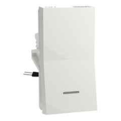 Schneider Electric Unica Pure 16A 1 Way Polycarbonate White Switch with Indicator, UNS161SWL1M_WE