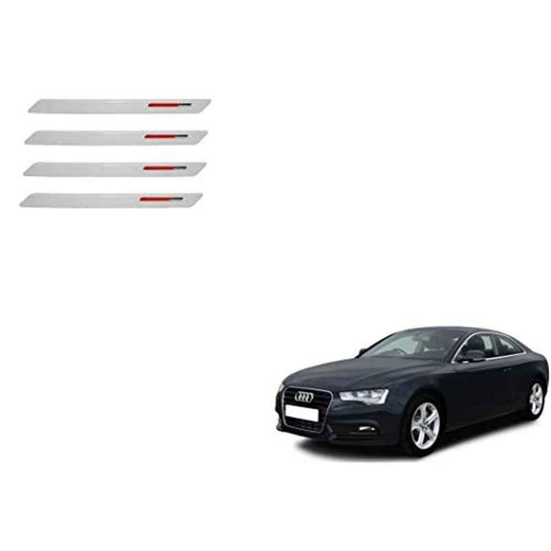 Kozdiko 4 Pcs White & Red Designer Car Bumper Protector Set for Audi A5, KOZ-65594