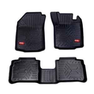 Pruvu 3 Pcs TPE Black 2 Row Car Floor Mat Set for Manual Toyota Hyrider 2022, PRU-TFM 013