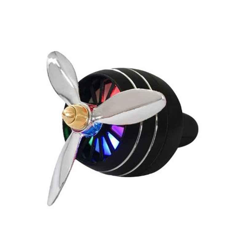 Love4ride Black Car Air Freshner in Jet Engine Shape with Fan (Pack of 2)
