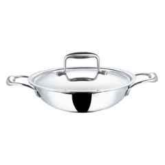 Vinod Platinum X 3.7 Litre Induction Friendly Kadhai with Lid, PXKD28 (Pack of 5)