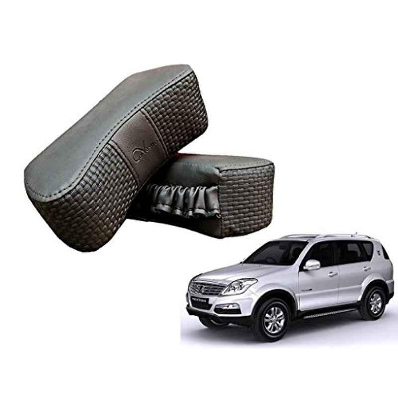 Kozdiko 2 Pcs Memory Foam Grey Luxurious Neck Rest Cushion Pillow Set for Mahindra Rexton