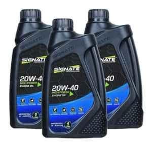 Signate 20W-40 1 Litre High Performance Engine Oil for All 4 Stroke Bikes (Pack of 3)