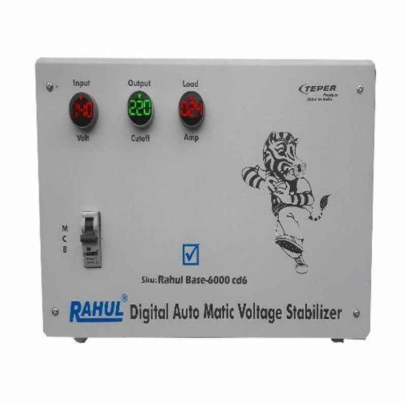 Rahul Base 6000CD6 140-280V 6kVA Single Phase Digital Automatic Voltage Stabilizer