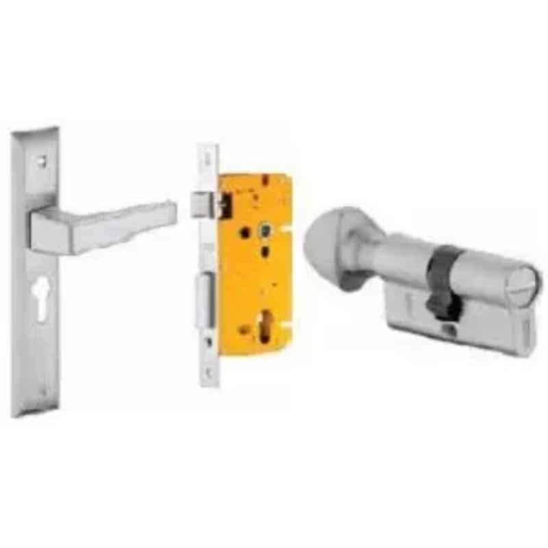 Dorset ML Series Atina 60mm Stainless Steel Silver Chrome Finish Door Handle Lock Set with Coin & Knob, ML AI