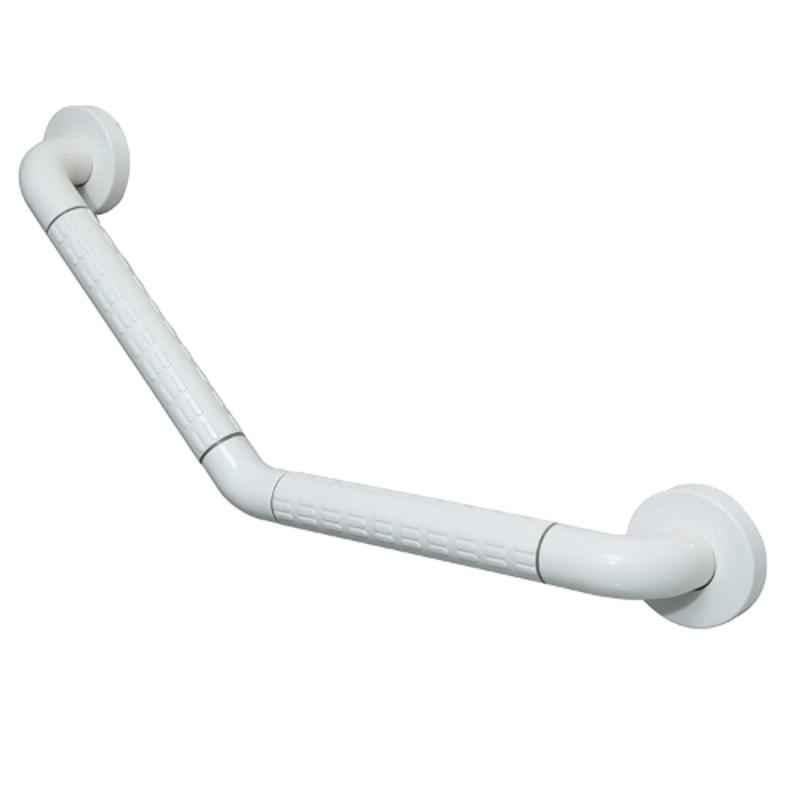 Dolphy ABS White Wall Mounted Angled Support Grab Bar, DHGB0010