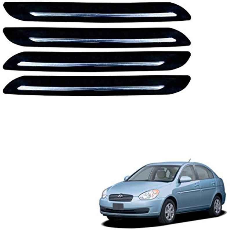Kozdiko 4 Pcs Single Chrome Bumper Protector Set for Hyundai Verna